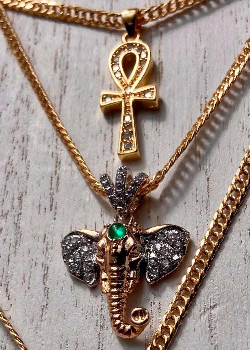 Elephant necklace, gold elephant necklace, elephant jade pendant, trunk pendants, gold elephant necklace, good luck jewelry, protection elephant necklace, elephant charm, african pendant, elephant earrings, African elephant, wakanda jewelry, litiki,