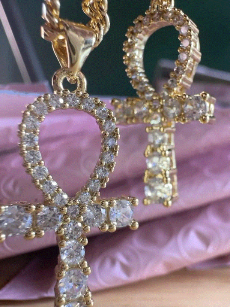 Ankh cuban link necklace