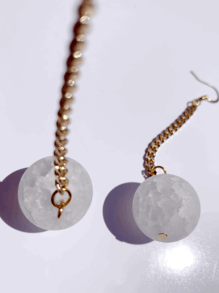 Crackle quartz earrings, quartz gold earrings, what does quartz do, quartz dangle earrings, quartz jewelry,