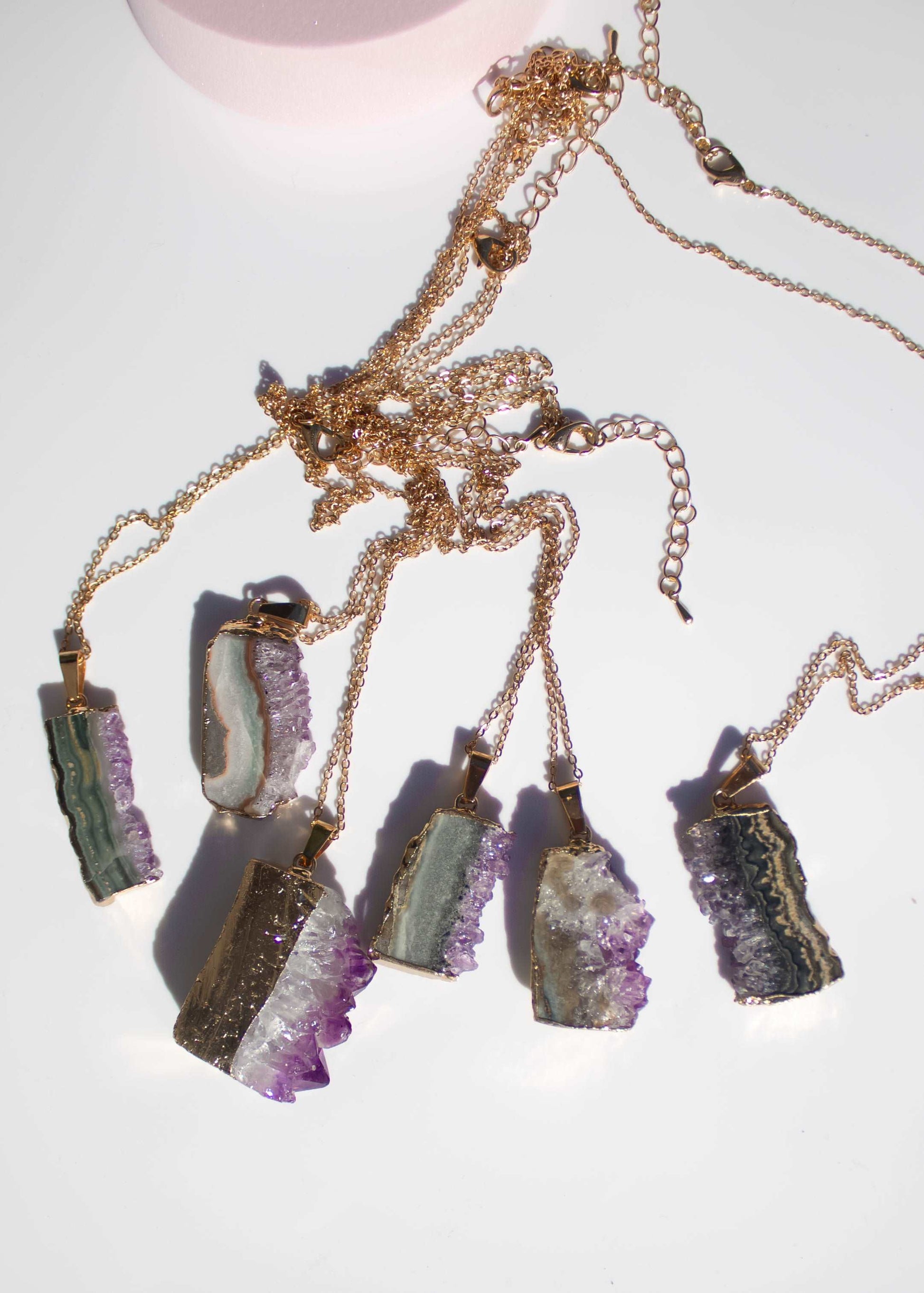 Spiritual necklace, crystal necklaces, purple stone necklaces, gold Amethyst necklace, amethyst crystal necklace, raw amethyst, gemstone crystals, healing crystal necklace, stalactite slab, chunky crystals, purple crystals, raw crystals, litiki necklace, spiritual gifts, natural crystals, amethyst jewelry, crystal kits