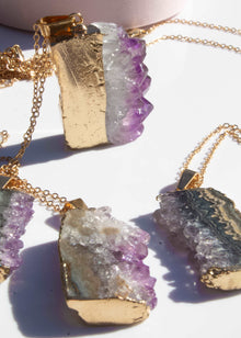  Spiritual necklace, crystal necklaces, purple stone necklaces, gold Amethyst necklace, amethyst crystal necklace, raw amethyst, gemstone crystals, healing crystal necklace, stalactite slab, chunky crystals, purple crystals, raw crystals, litiki necklace, spiritual gifts, natural crystals, amethyst jewelry, crystal kits