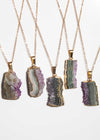 Spiritual necklace, crystal necklaces, purple stone necklaces, gold Amethyst necklace, amethyst crystal necklace, raw amethyst, gemstone crystals, healing crystal necklace, stalactite slab, chunky crystals, purple crystals, raw crystals, litiki necklace, spiritual gifts, natural crystals, amethyst jewelry, crystal kits