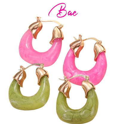 acrylic hoops, amber acrylic hoops, gold hoops, jade earrings, green acrylic earrings, red acrylic hoops, summer earrings, cute acrylic earrings, cute summer earrings, handmade earrings, litiki, jade hoops, green jade earrings, litiki, chunky gold hoops, small gold hoops, chunky hoops, small earrings, big earrings, 