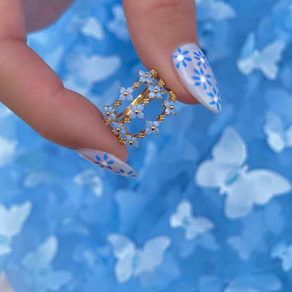 Opalite flowers ring
